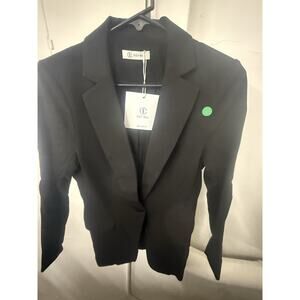 Cicy Bell Women's Notch Lapel Blazer Jacket Single Breasted Long Sleeve Size S